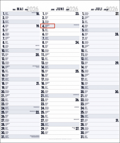 3-MONATSPLANER - BÜROPLANER - OFFICE PLANER